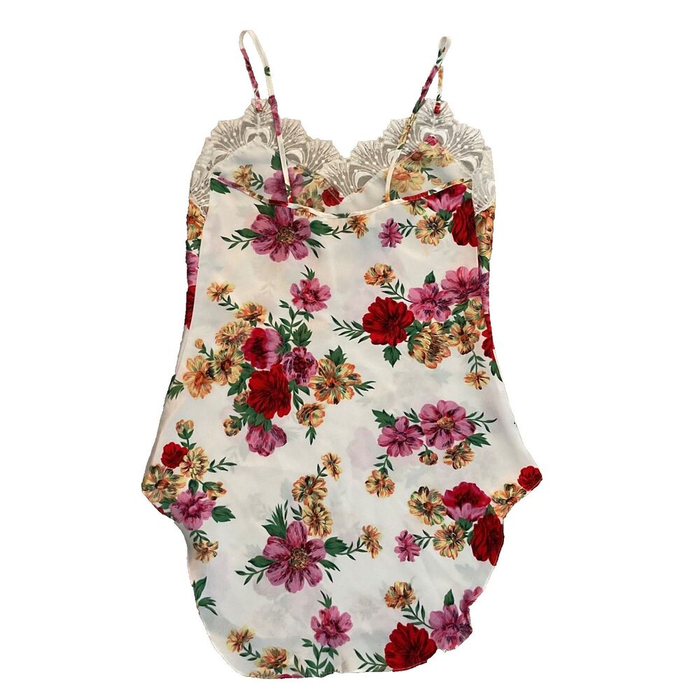 VTG 90s Y2K Victoria's Secret Gold Label Floral Lace Cami Slip Mini Dress Size P - Picture 2 of 8